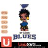 St Louis Blues Betty Boop Black Fan Girl