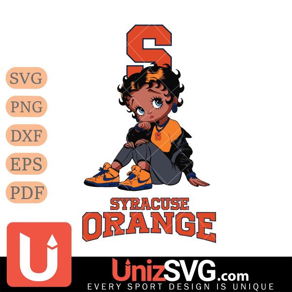 Syracuse Orange Betty Boop Black