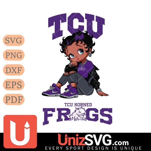 TCU Horned Frogs Betty Boop Black