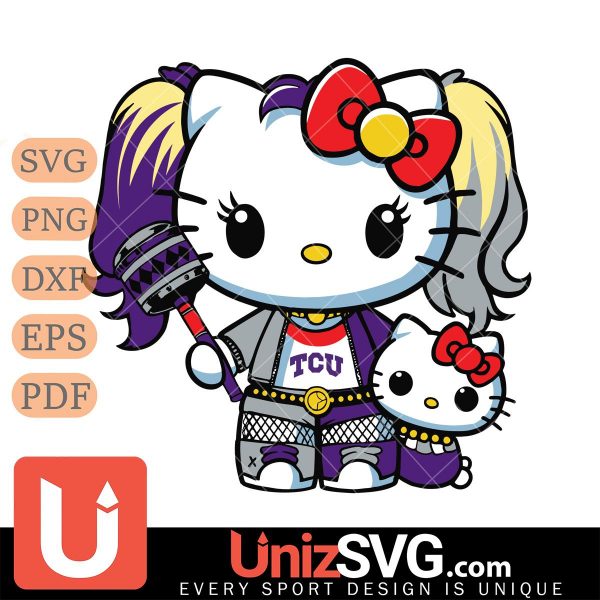 TCU Horned Frogs Hello Kitty Harley Quinn Horror