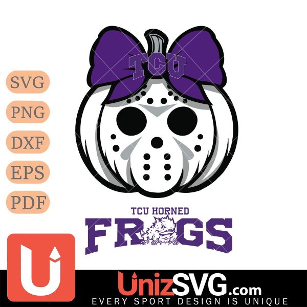 TCU Horned Frogs Hello Kitty Jason Voorhees pumpkin Horror