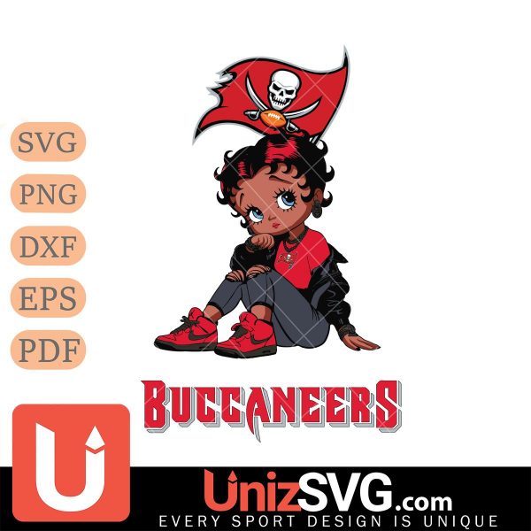 Tampa Bay Buccaneers Betty Boop Black