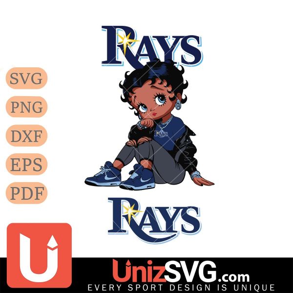 Tampa Bay Rays Betty Boop Black