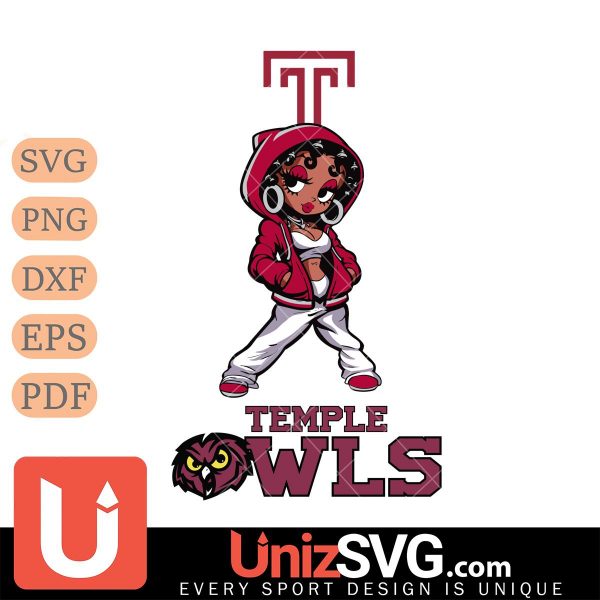 Temple Owls Betty Boop Fan Girl