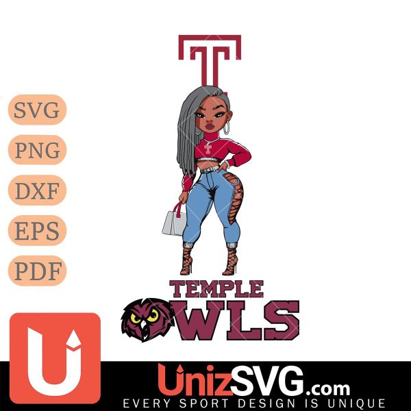 Temple Owls Fan Girl Black