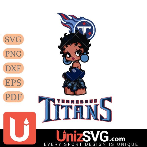 Tennessee Titans Betty Boop Black Fan Girl