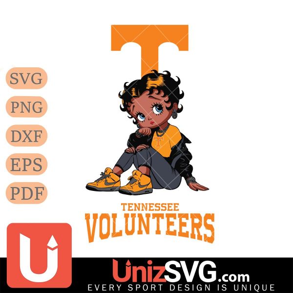 Tennessee Volunteers Betty Boop Black