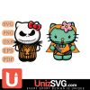 Tennessee Volunteers Hello Kitty Jack Skellington & Sally Horror