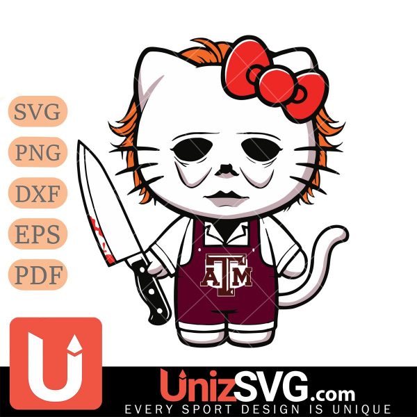 Texas A&M Aggies Hello Kitty Michael Myers Horror