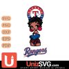 Texas Rangers Betty Boop Black Fan Girl