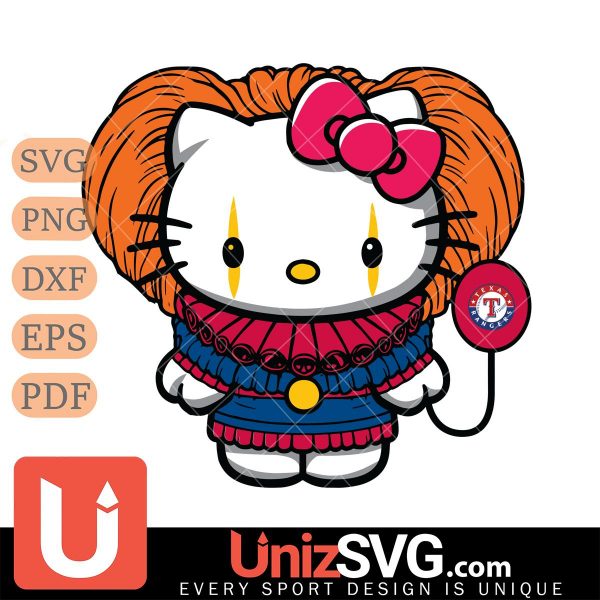 Texas Rangers Hello Kitty Pennywise Horror