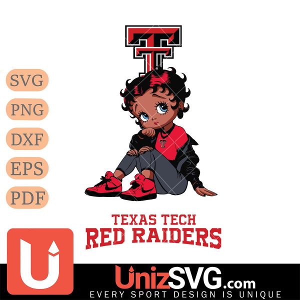 Texas Tech Red Raiders Betty Boop Black