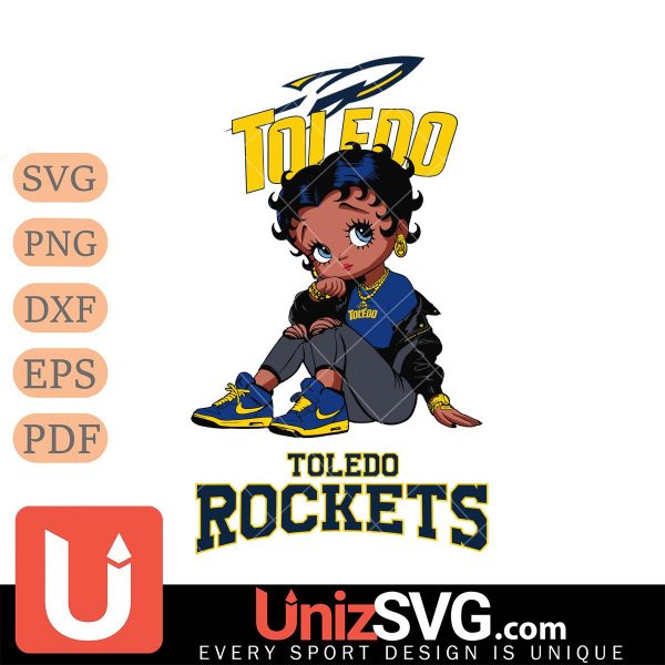 Toledo Rockets Betty Boop Black