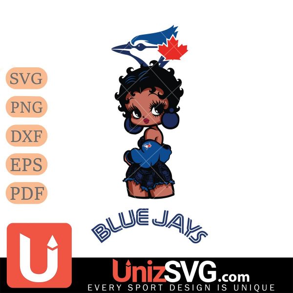 Toronto Blue Jays Betty Boop Black Fan Girl