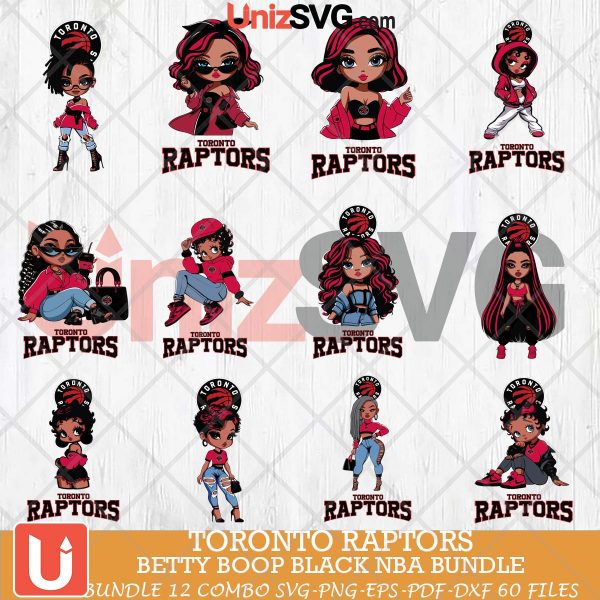 Toronto Raptors Betty Boop Black NBA bundle 12