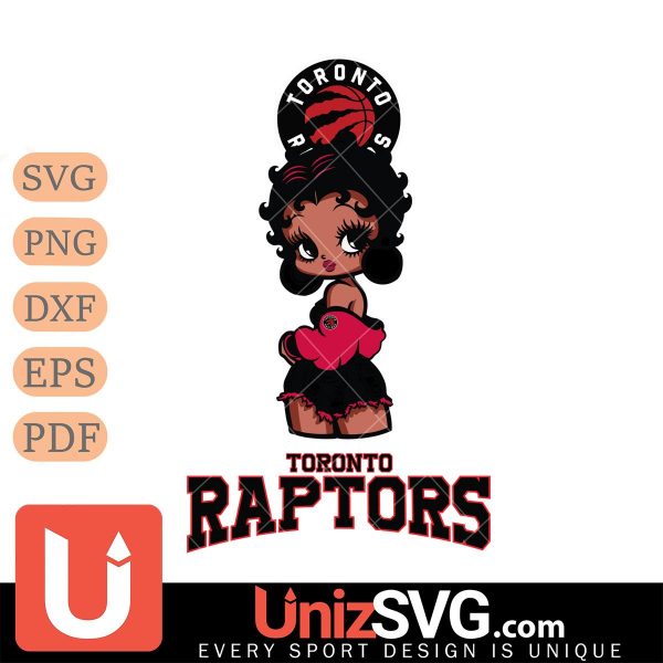 Toronto Raptors Betty Boop Black Fan Girl