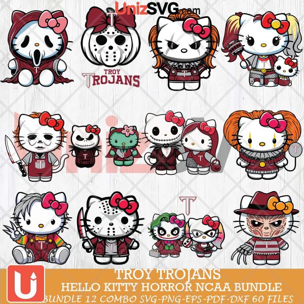 Troy Trojans Hello Kitty Horror NCAA bundle 12