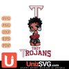 Troy Trojans Betty Boop Black Fan Girl