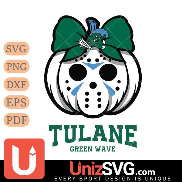 Tulane Green Wave Hello Kitty Jason Voorhees pumpkin Horror