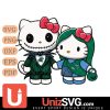 Tulane Green Wave Hello Kitty Skellington & Sally Horror