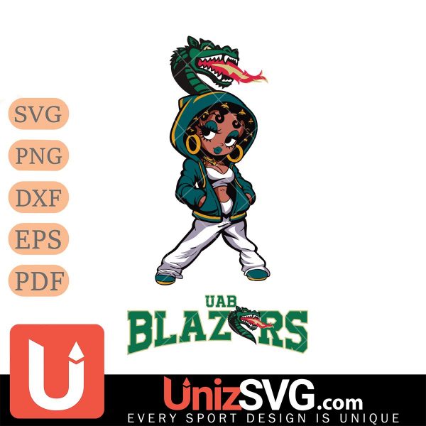 UAB Blazers Betty Boop Fan Girl