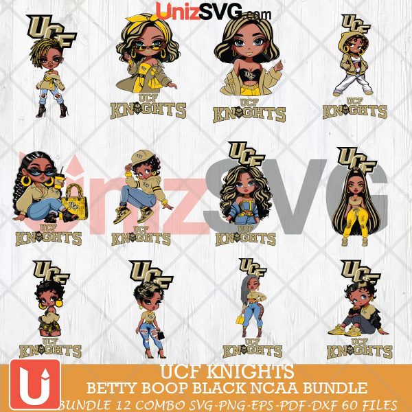 UCF Knights Betty Boop Black NCAA bundle 12