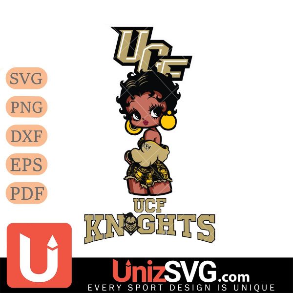 UCF Knights Betty Boop Black Fan Girl