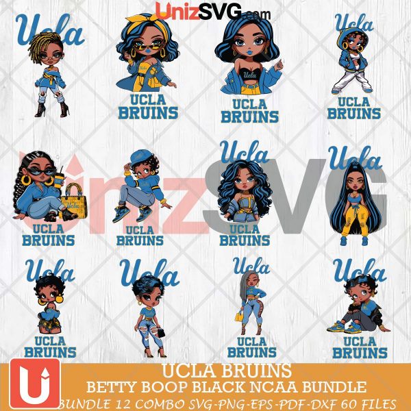 UCLA Bruins Betty Boop Black NCAA bundle 12