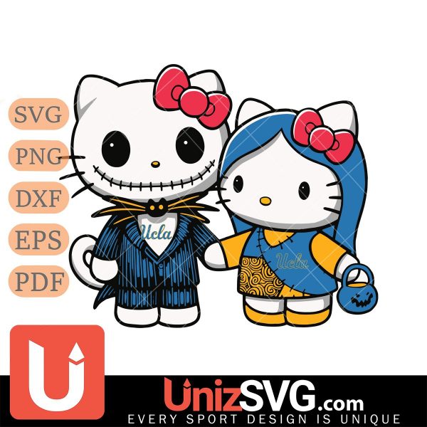 UCLA Bruins Hello Kitty Skellington & Sally Horror