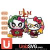 UL Monroe Warhawks Hello Kitty Joker x Harley Quinn Horror