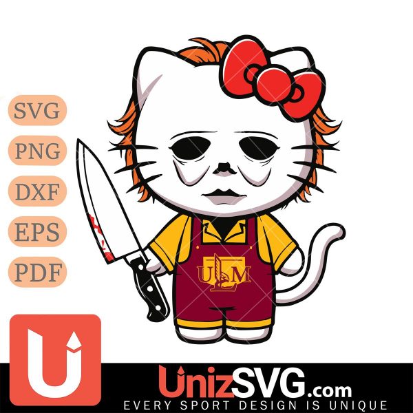 UL Monroe Warhawks Hello Kitty Michael Myers Horror