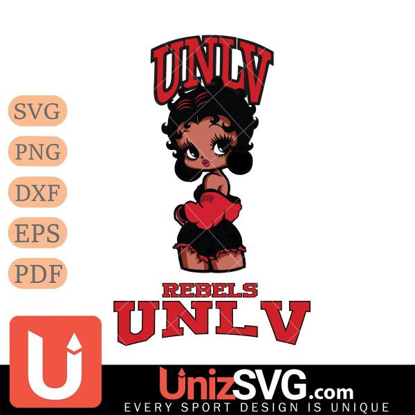 UNLV Rebels Betty Boop Black Fan Girl