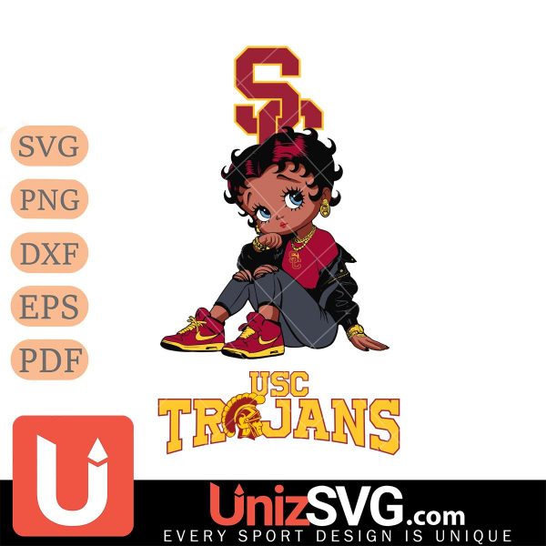 USC Trojans Betty Boop Black