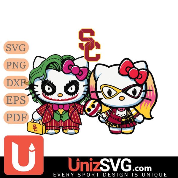 USC Trojans Hello Kitty Joker x Harley Quinn Horror