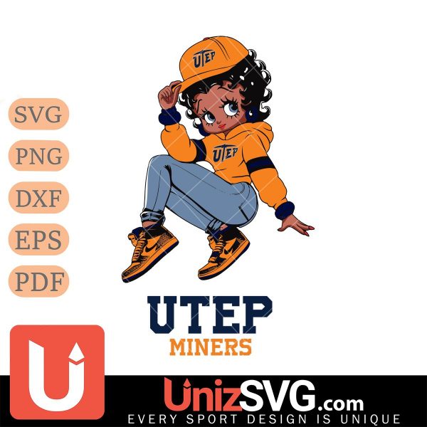 UTEP Miners Betty Boop Stunning