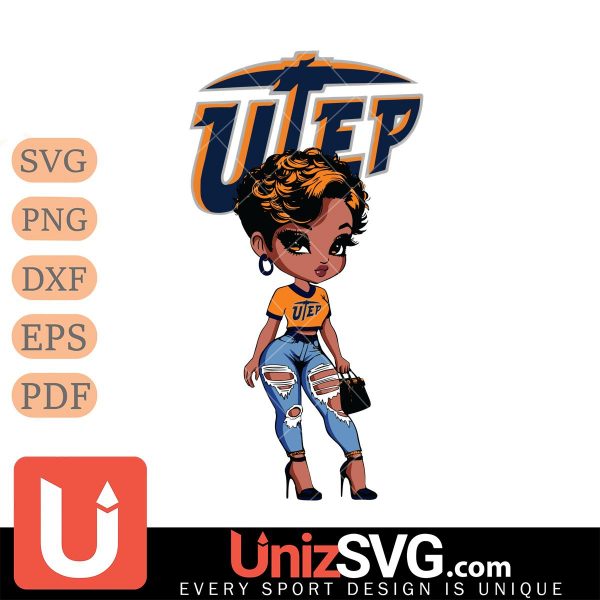 UTEP Miners Black Fan Girl