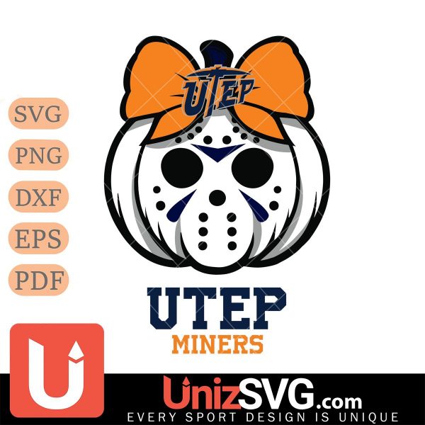 UTEP Miners Hello Kitty Jason Voorhees pumpkin Horror