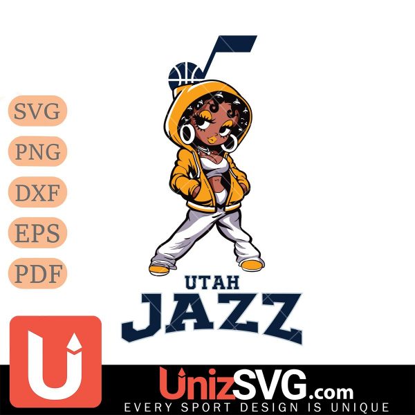 Utah Jazz Betty Boop Fan Girl