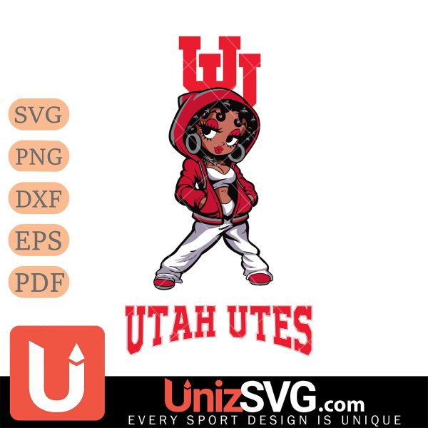 Utah Utes Betty Boop Fan Girl