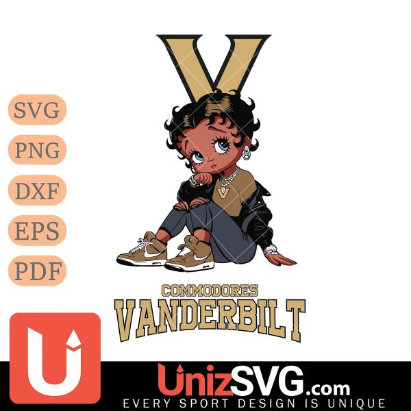 Vanderbilt Commodores Betty Boop Black