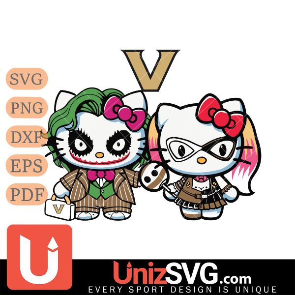 Vanderbilt Commodores Hello Kitty Joker x Harley Quinn Horror