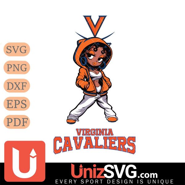 Virginia Cavaliers Betty Boop Fan Girl