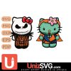 Virginia Cavaliers Hello Kitty Jack Skellington & Sally Horror