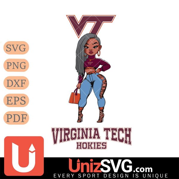 Virginia Tech Hokies Fan Girl Black