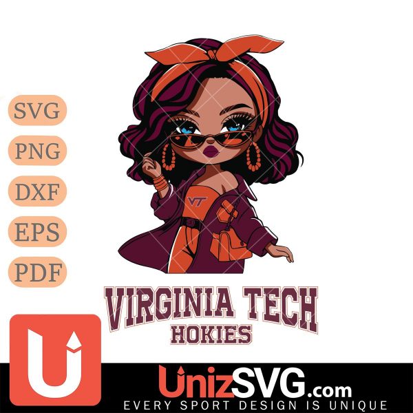 Virginia Tech Hokies Fan Girl Black Disney