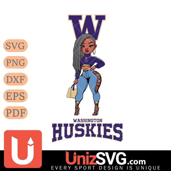 Washington Huskies Fan Girl Black