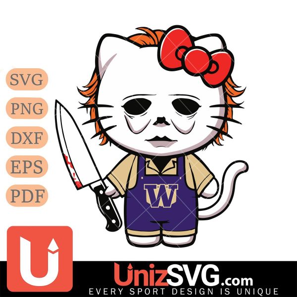 Washington Huskies Hello Kitty Michael Myers Horror