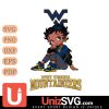 West Virginia Mountaineers Betty Boop Black