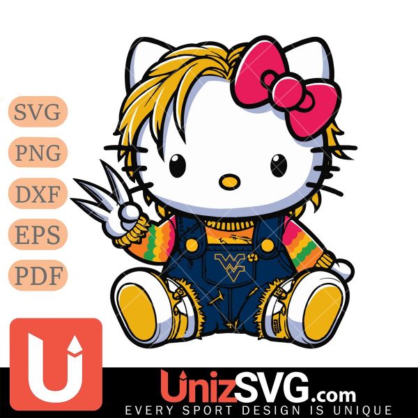 West Virginia Mountaineers Hello Kitty Chucky Horror