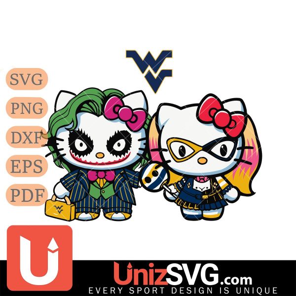 West Virginia Mountaineers Hello Kitty Joker x Harley Quinn Horror